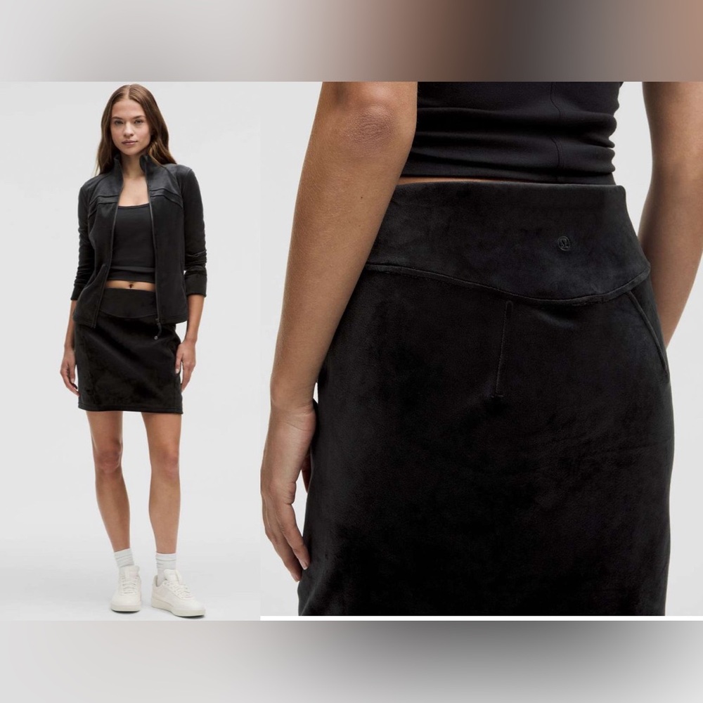 NWT Scuba Velvet High Rise Mini Skirt